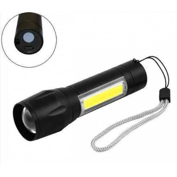 Світлодіодний ліхтарик Bailong Police COB USB BL-511 BL-515 BL-513 у пластиковому чохлі