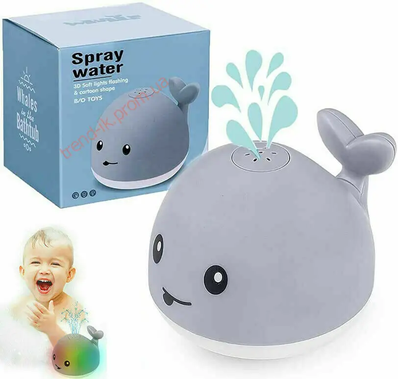 Іграшки для ванної для дітей "Кіт фонтан" Mini Whale Fountain плаваючі іграшки для купання малюків