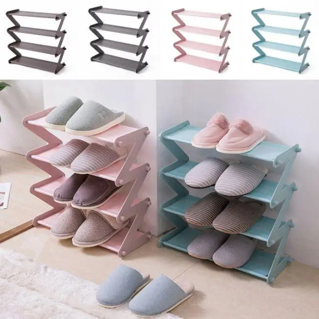 Полиця для взуття органайзер компактний стійка складана Shoe Rack YH 8802-5 зберігання речей та взуття 5 полиць