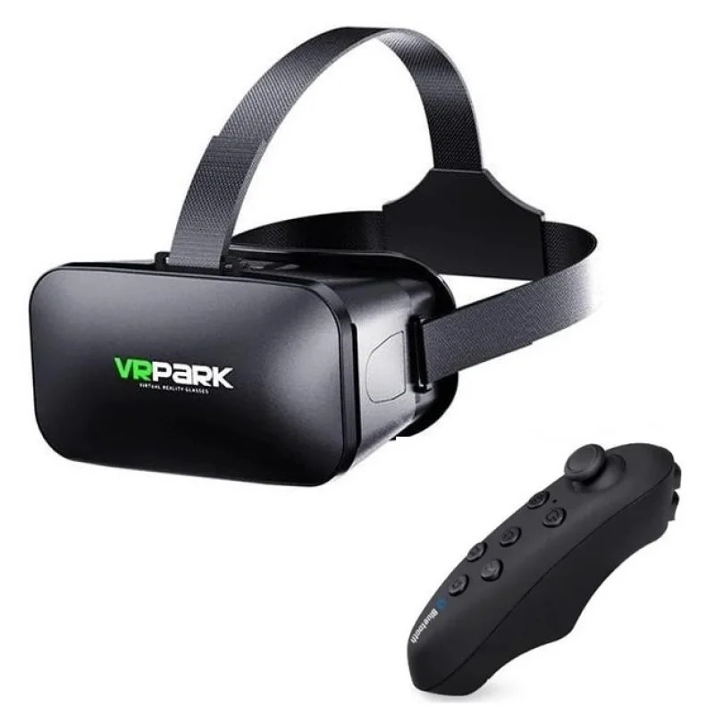 Окуляри 3D віртуальної реальності ТРМ VR SHINECON c пультом та підтримкою екранів від 4 до 6 дюймів Чорний