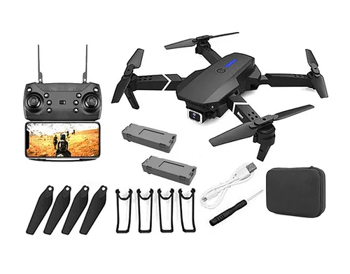 Квадрокоптер (міні-дрон) S89 Pro Black (камера HD 4К 1080P, WiFi, FPV, 1 акумулятори по 1800 mAh) з кейсом, чорний S89 Pro with camera 4K - швидкий маневрений квадрокоптер для зйомки у високій якості