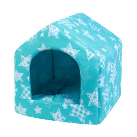 Синий Переносний м'який будиночок будка для собак Portable Dog House