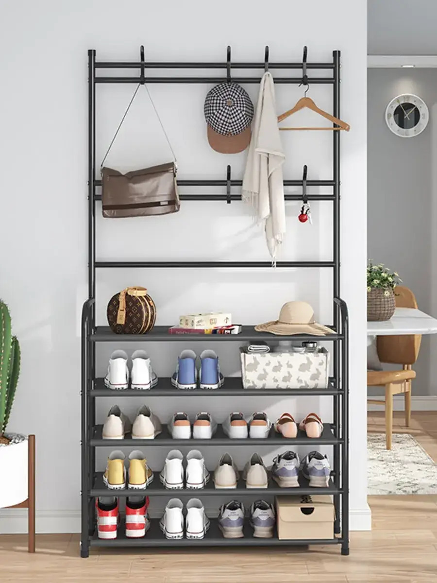 Універсальна вішалка для одягу New simple floor clothes rack 5 полиць
