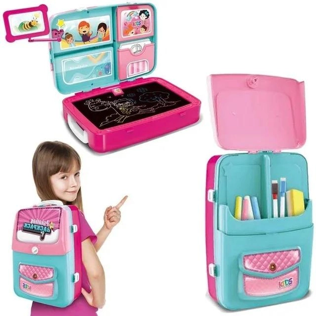 Навчальний набір для малювання у валізці Backpack Packing 3in1 рожевий