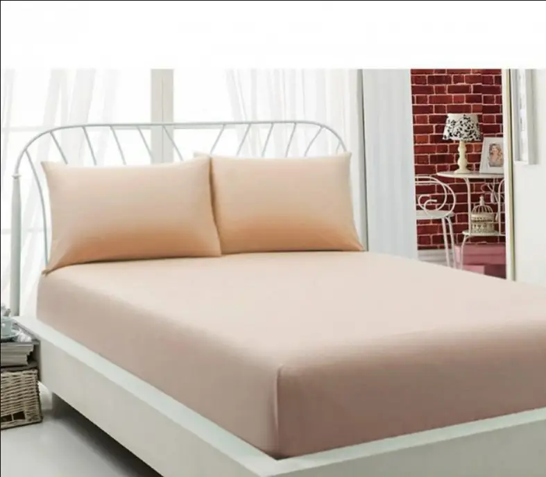 кремове Простирадло махрове на резинці з наволочками Anisa (220х240+30 см)