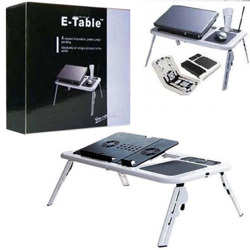 Стіл-підставка для ноутбука E-Table з охолодженням та регулюванням нахилу та висоти