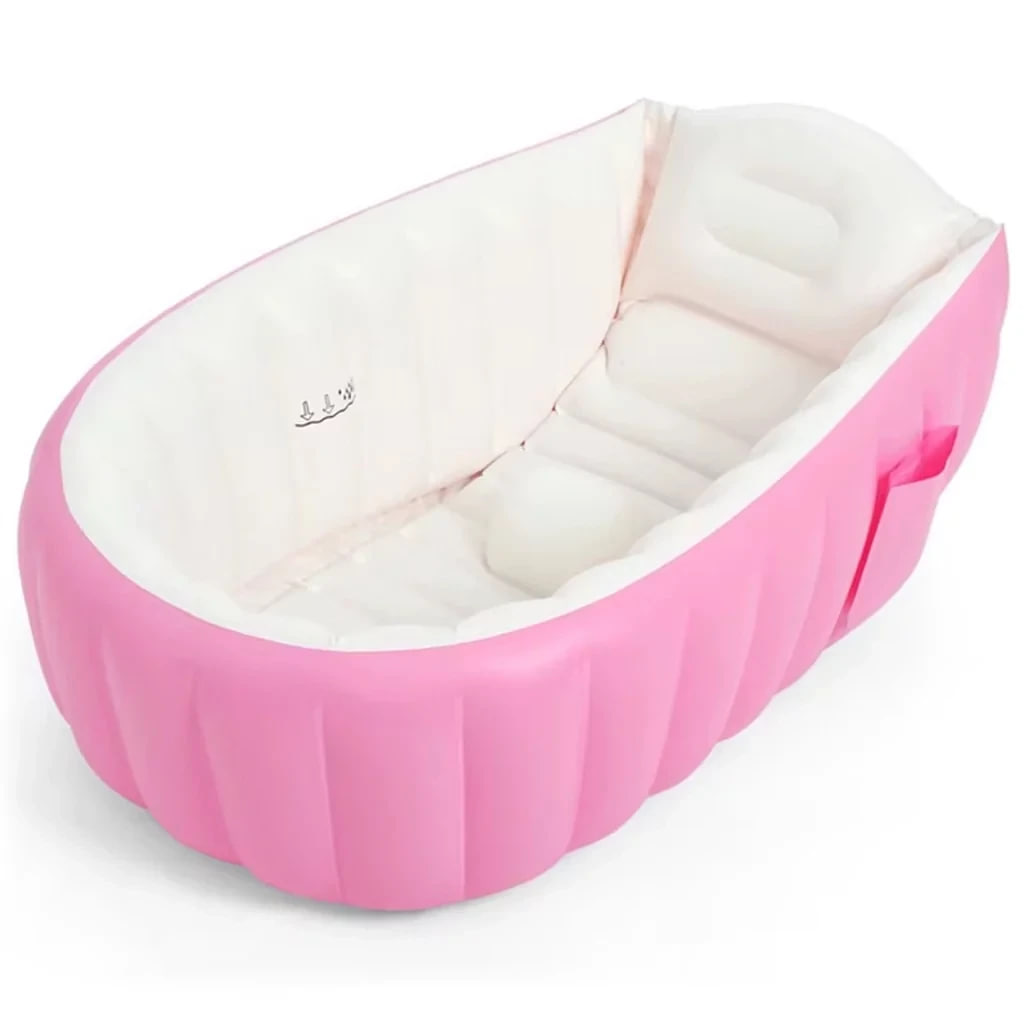 Дитяча Надувна ванна з насосом Intime Baby Bath Tub Рожевий