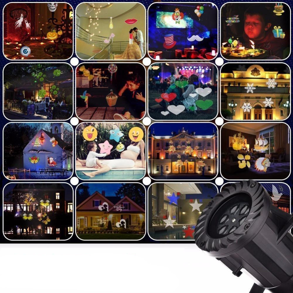 Лазерний проектор Christmas Laser Projector 16 картриджів