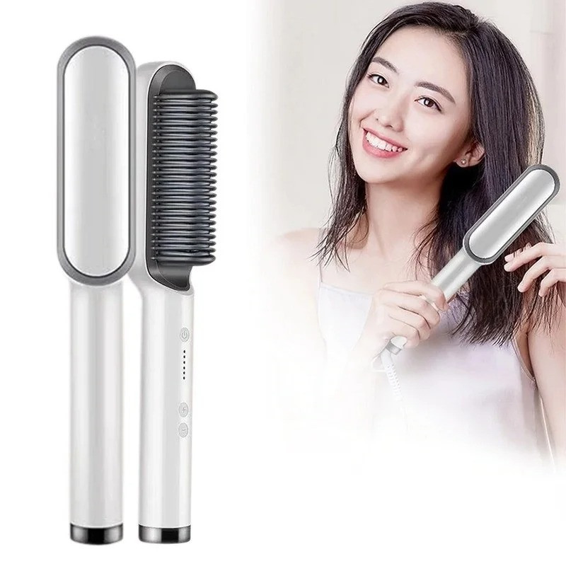 Електрична гребінець-випрямляч Hair Straightener HQT-909 щітка для укладання волосся