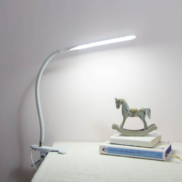 Настільна лампа на прищіпці гнучка LED Beluck BL-01 з кабелем USB