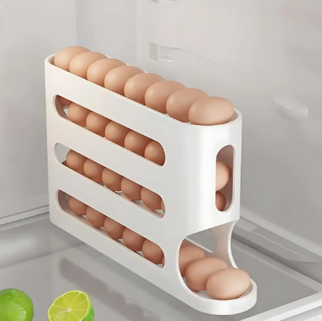 Компактний органайзер для яєць 4-шаровий автоматичний Plastic shelving AND XL-994 / Контейнер-лоток для яєць