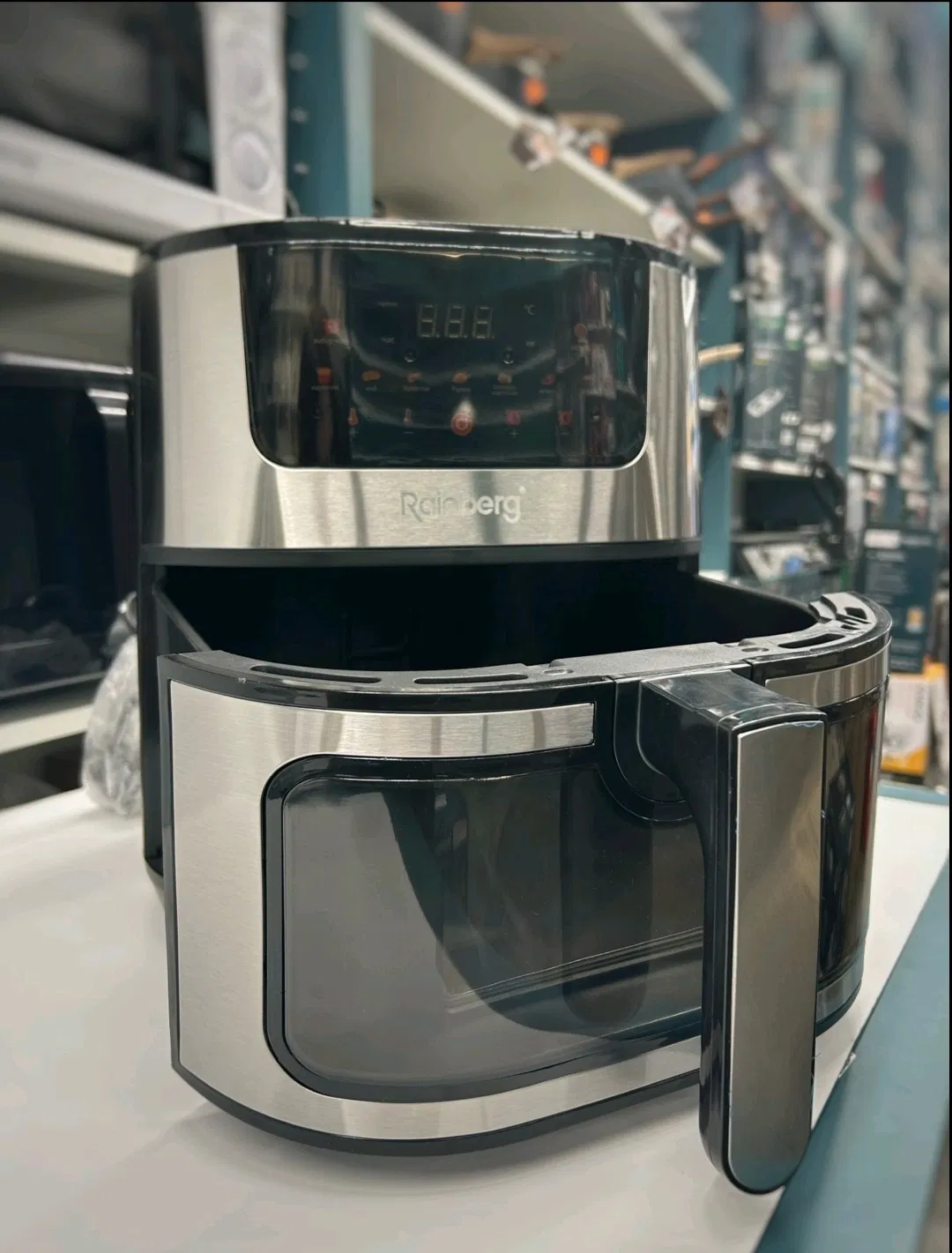 Аерофритниця Rainberg RB-2287 Потужна фритюрниця 4200 Вт Аерогриль для приготування без олії Фритюрниця 12,5 л