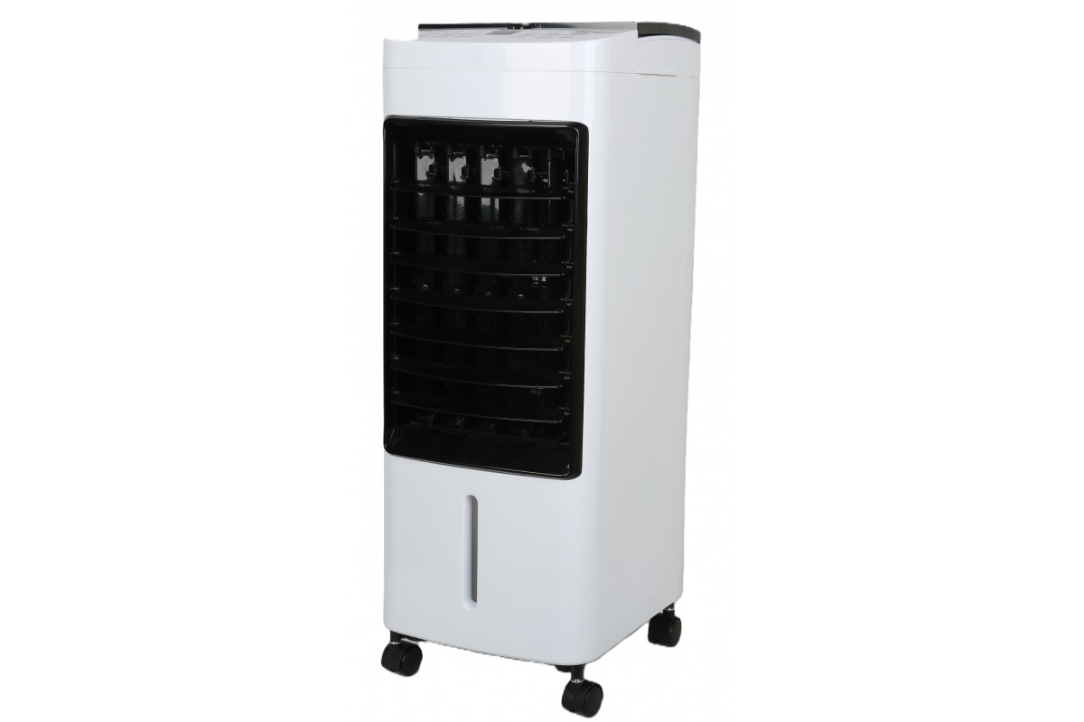 Охолоджувач повітря Germatic DH23-01A, (120W, сенсорні кнопки, пульт, екран, колеса, автообіг, ємність - 5,5л, 2 контейнери для льоду)