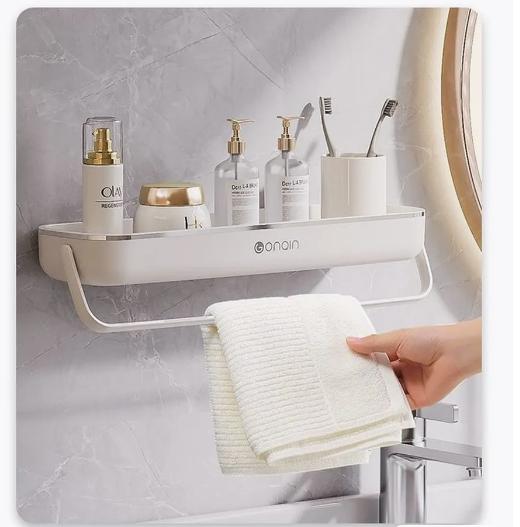 Органайзер у ванну полиця+вішалка TOWEL BAR LY-840