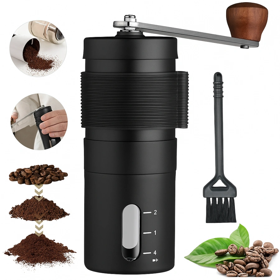 Кавомолка для кавових зерен з керамічними жорнами Coffee GrinderAND LY-957