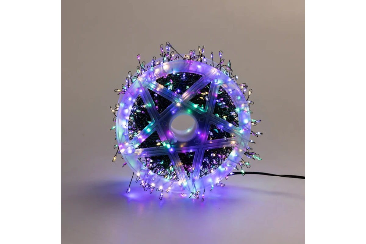 Гірлянда Роса на котушці феєрверк - мішура від USB, 50м, 1500LED + пульт Мультик