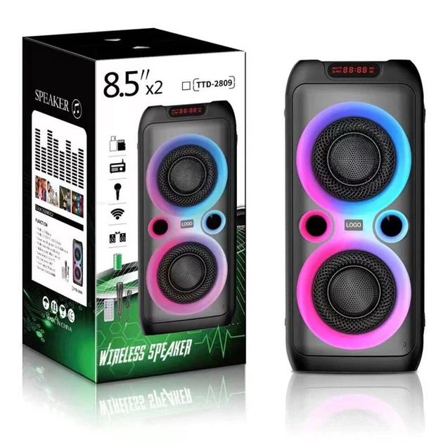 Колонка Bluetooth Wireless Speaker TTD-2809, 20Вт з караоке мікрофоном та пультом керування та підсвічуванням