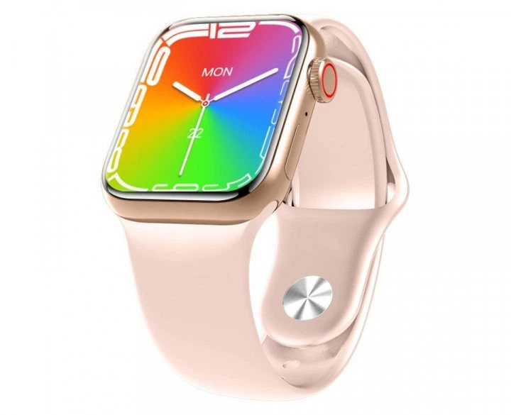 золоті Смарт-годинник Smart Watch GS7 MINI 41 мм, Фітнес годинник з тонометром та пульсоксиметром