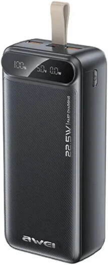 Зовнішній акумулятор Power bank Awei PA12 30000mAh PD22,5W швидка зарядка