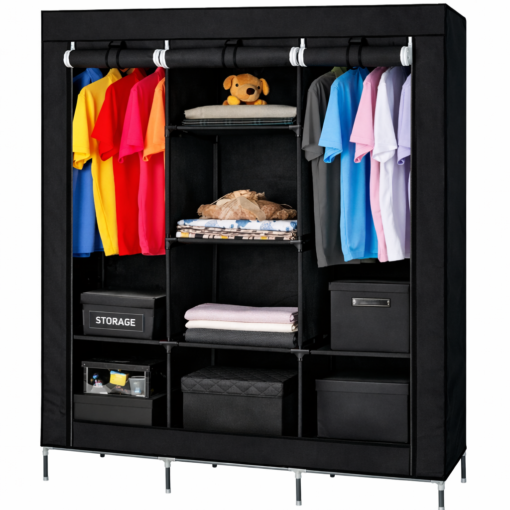 Тканинна шафа HCX Storage Wardrobe 88130 Чорний