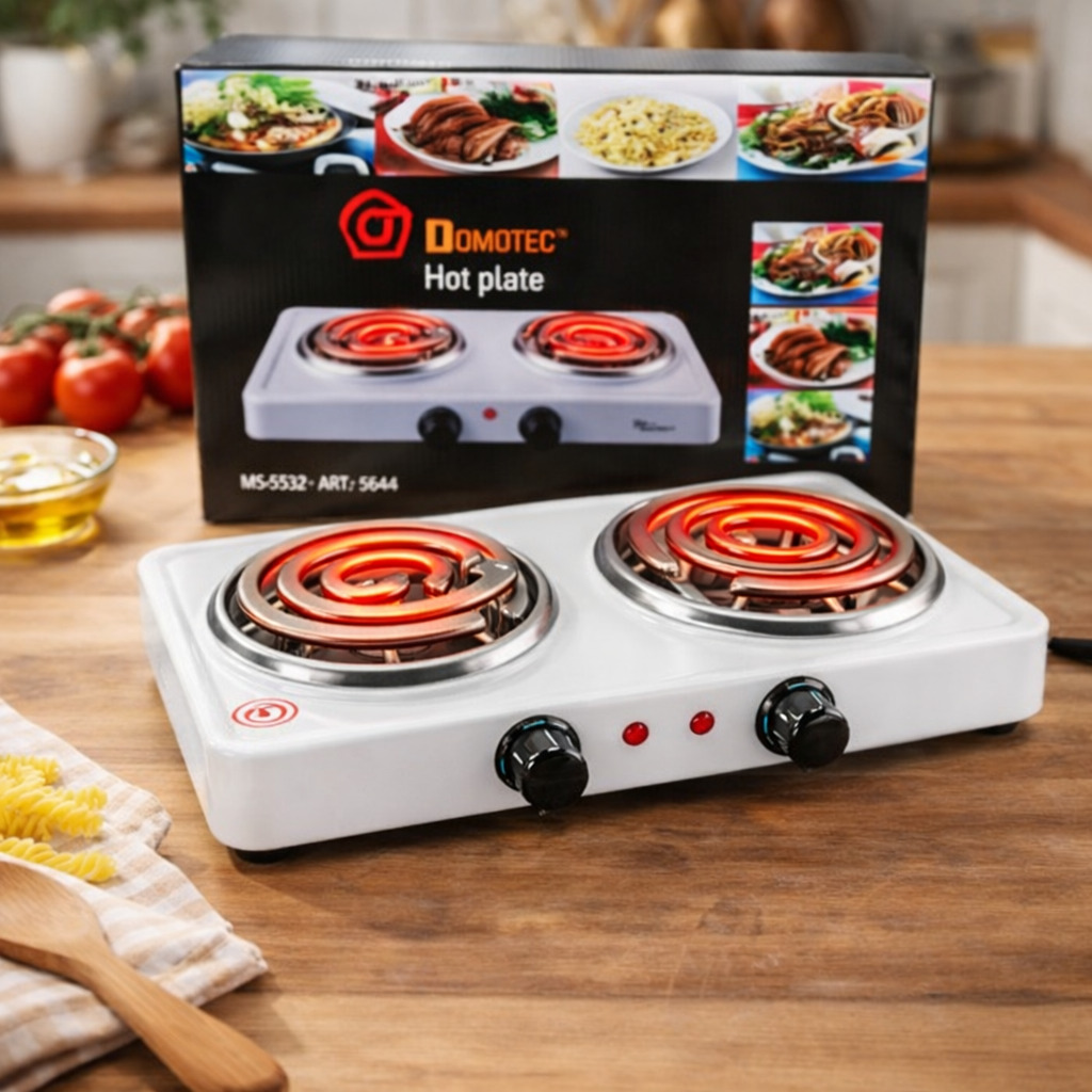 Настільна плита електрична на 2 конфорки Domotec MS-5532