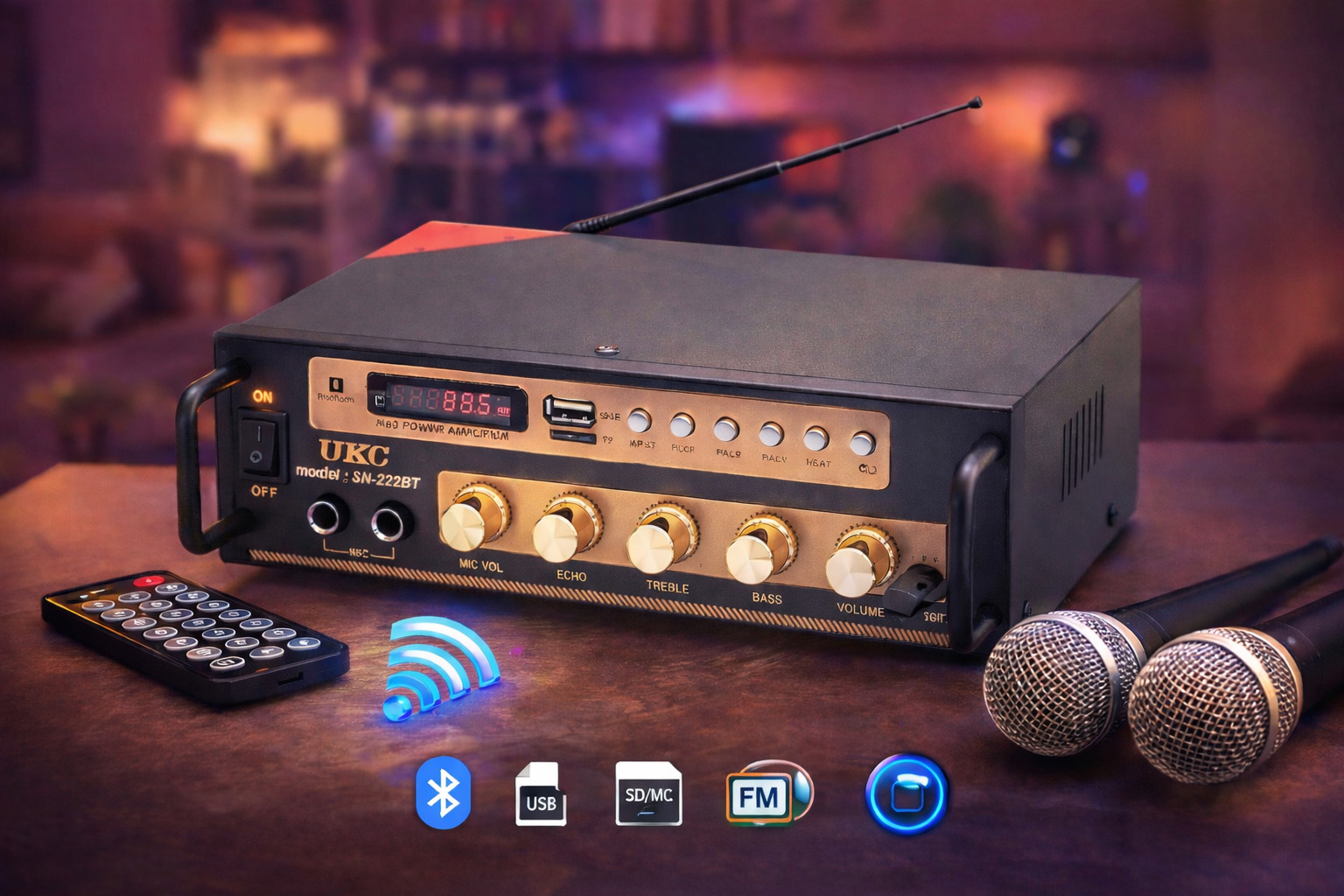 Підсилювач універсальний AMP SN-222 BT