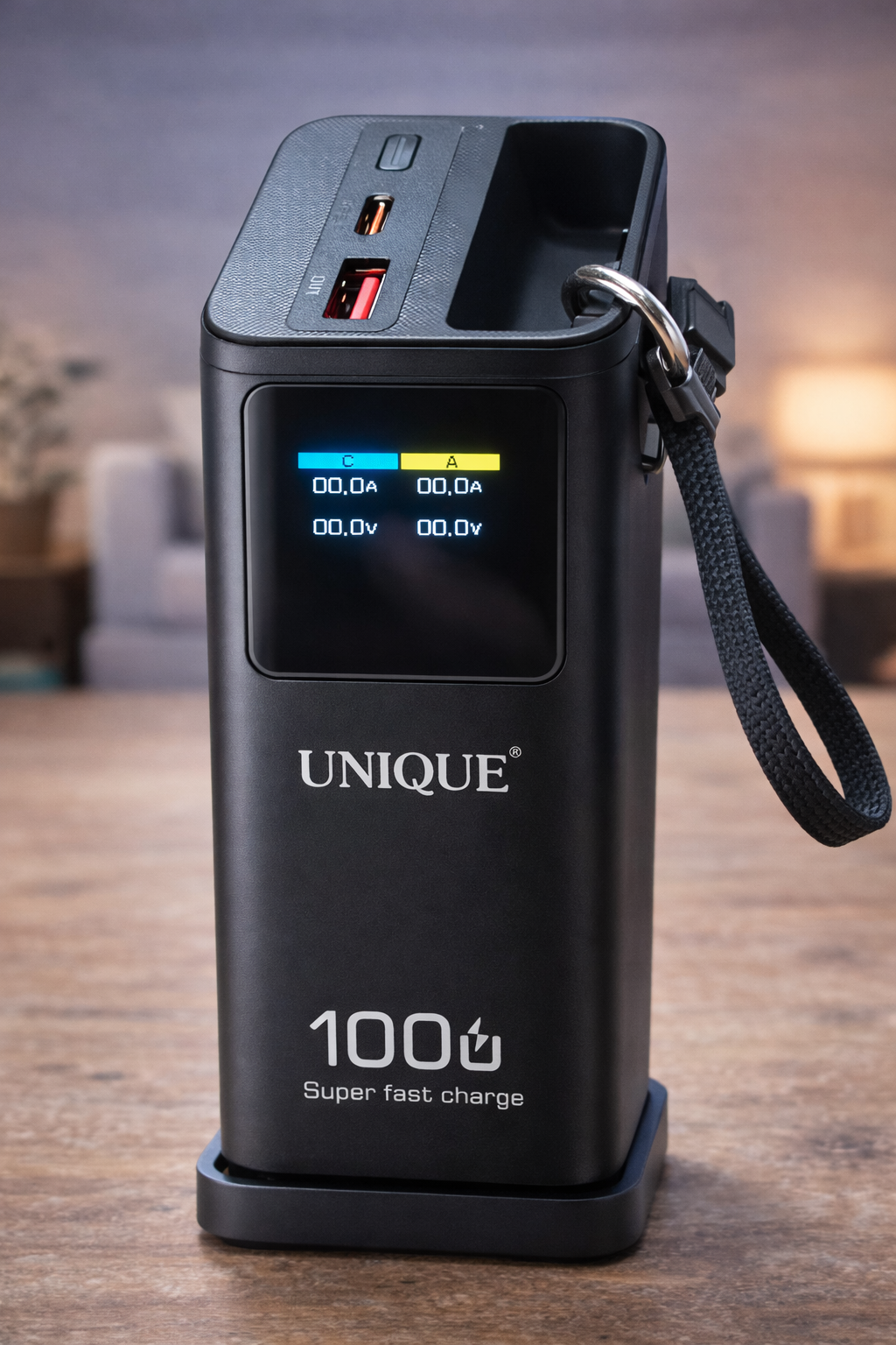Портативна батарея UNIQUE 60000mah Power Bank швидка зарядка LED-дисплей
