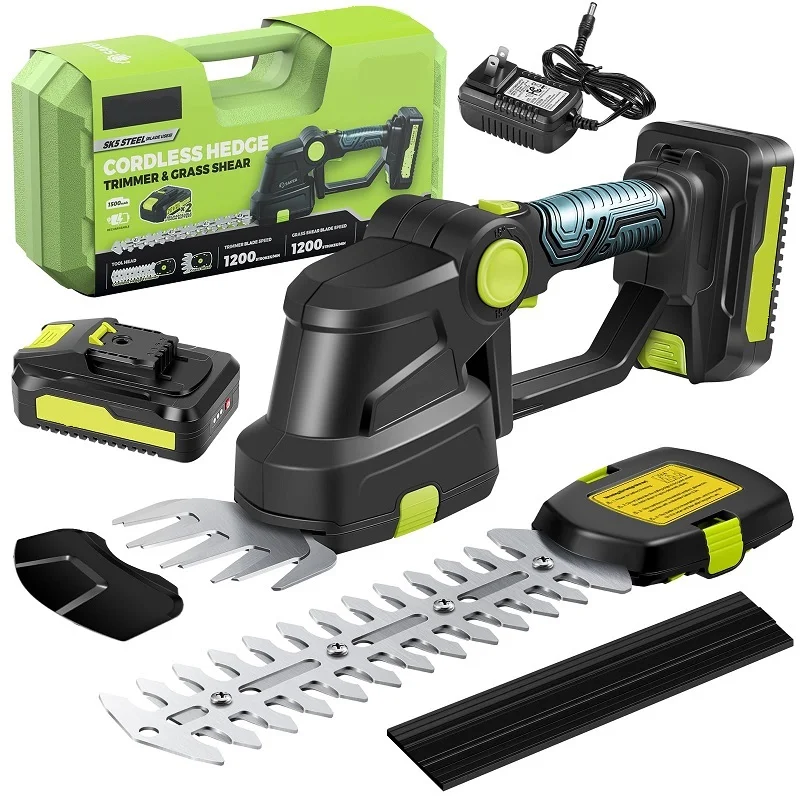 Акумуляторний кущоріз KRAFFTEC Saker Trimmer and Grass shear 36V 2АКБ / ножиці по догляду за садом