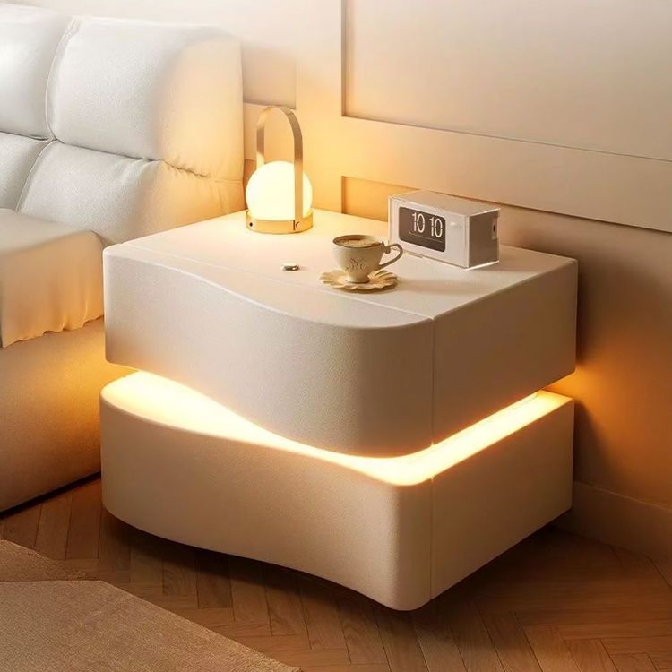 Приліжкова тумба з екошкіри з LED підсвічуванням  MBXFO1