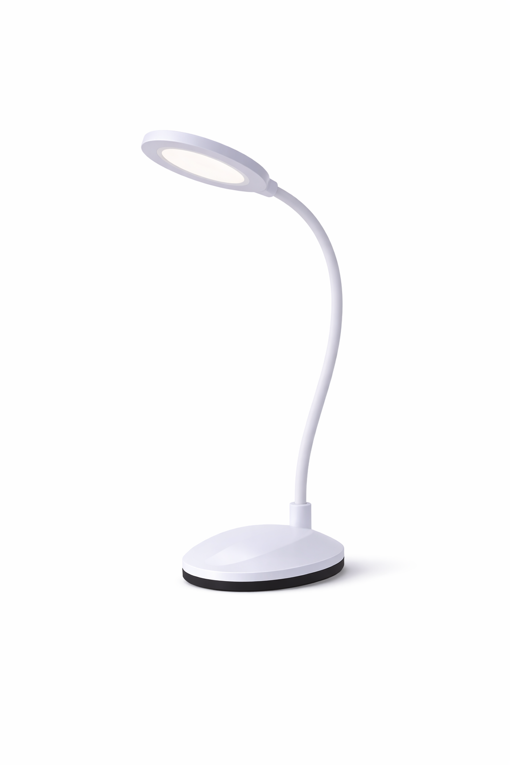 Настільна LED лампа з гнучкою ніжкою (USB/Battery, 3 режими світла) Біла