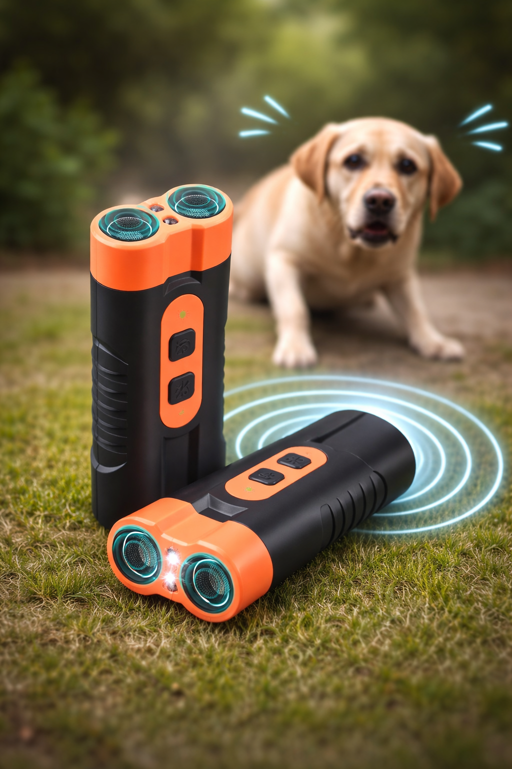 Потужний відлякувач Anti Dog Bark антилай із ліхтариком Type-C / Портативний ультразвуковий відлякувач собак