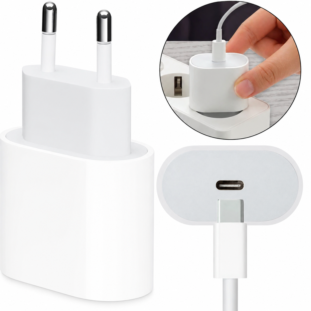 Адаптер, блок живлення / Зарядний пристрій USB-C / Мережевий зарядний пристрій