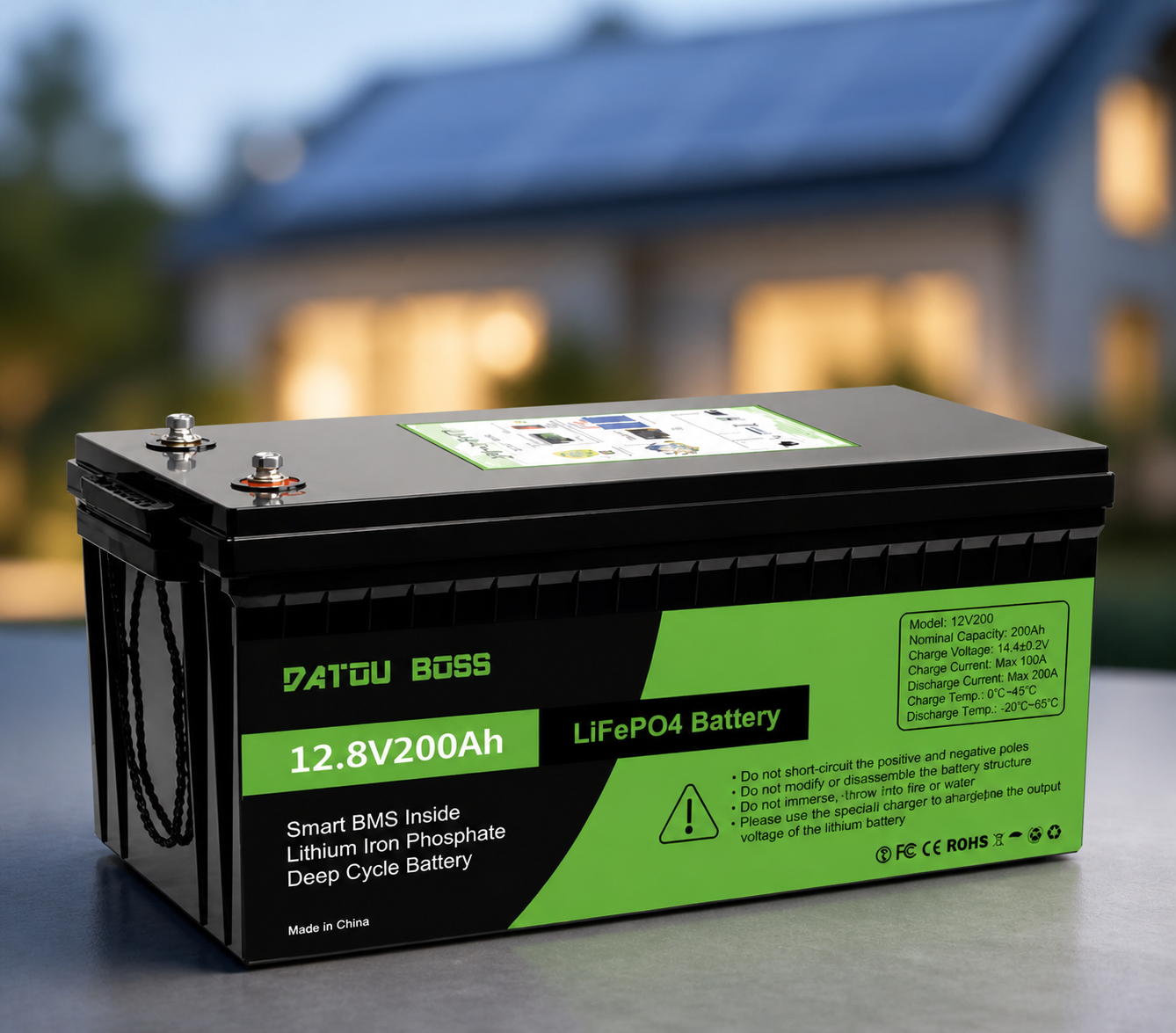 Акумулятор BATTERY liFePo4 для дому, квартири, ДБЖ та сонячних електростанцій / Акумулятор LiFePO4 200Ah 12.8V (літій-залізо-фосфатний, BMS)