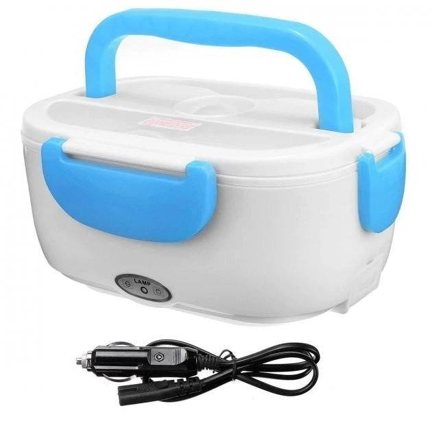 Ланчбокс з підігрівом їжі 12V Electric lunch box / Ланч-бокс від прикурювача Блакитний