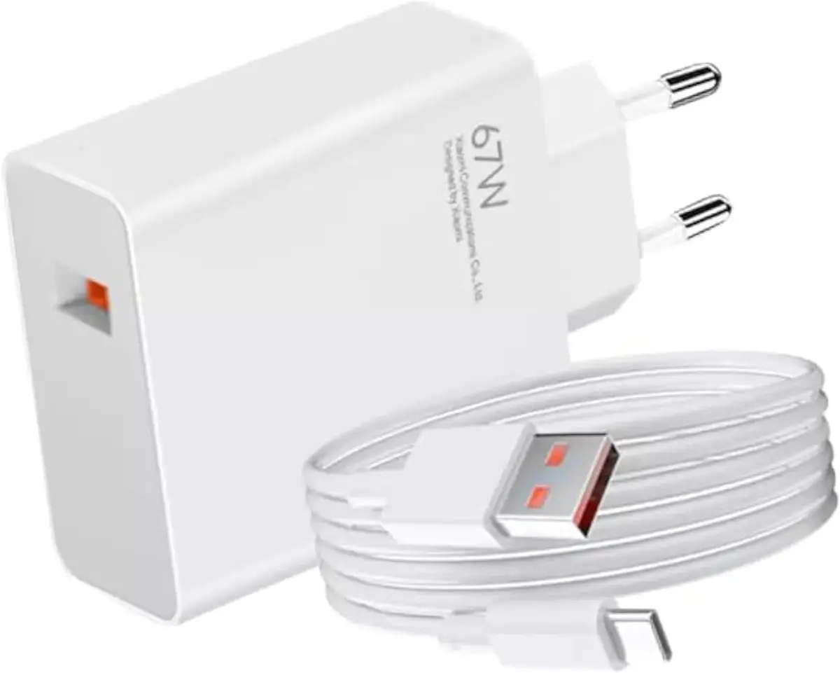 Адаптер USB з кабелем USB-TYPE C 67W / Комплект заряджання для телефону USB + Type-C