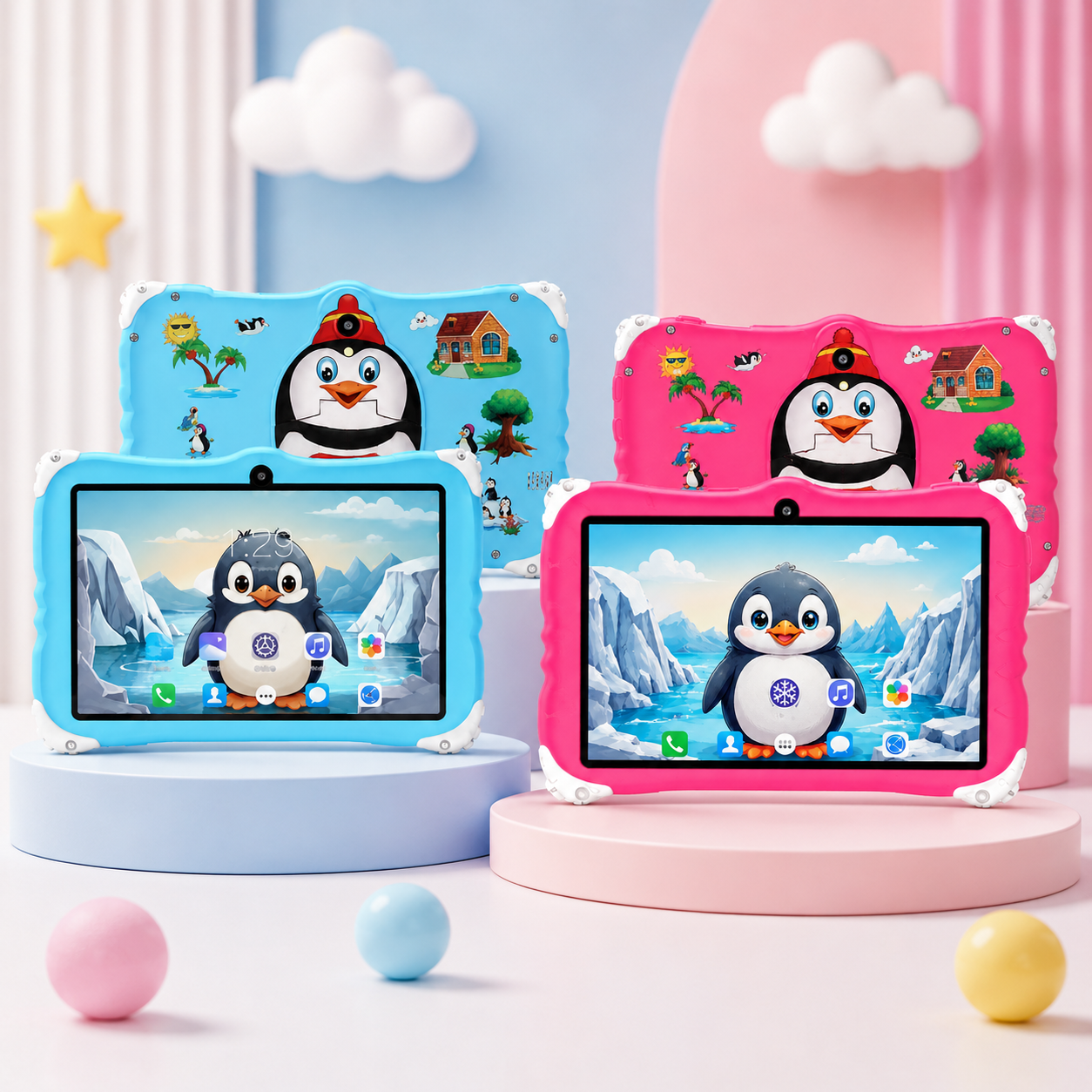 Дитячий планшет Meijiahui K1 Android-15 Penguin / Планшет 7" 6GB/128GB / Дитячий планшетний ПК з екраном 7 дюймів