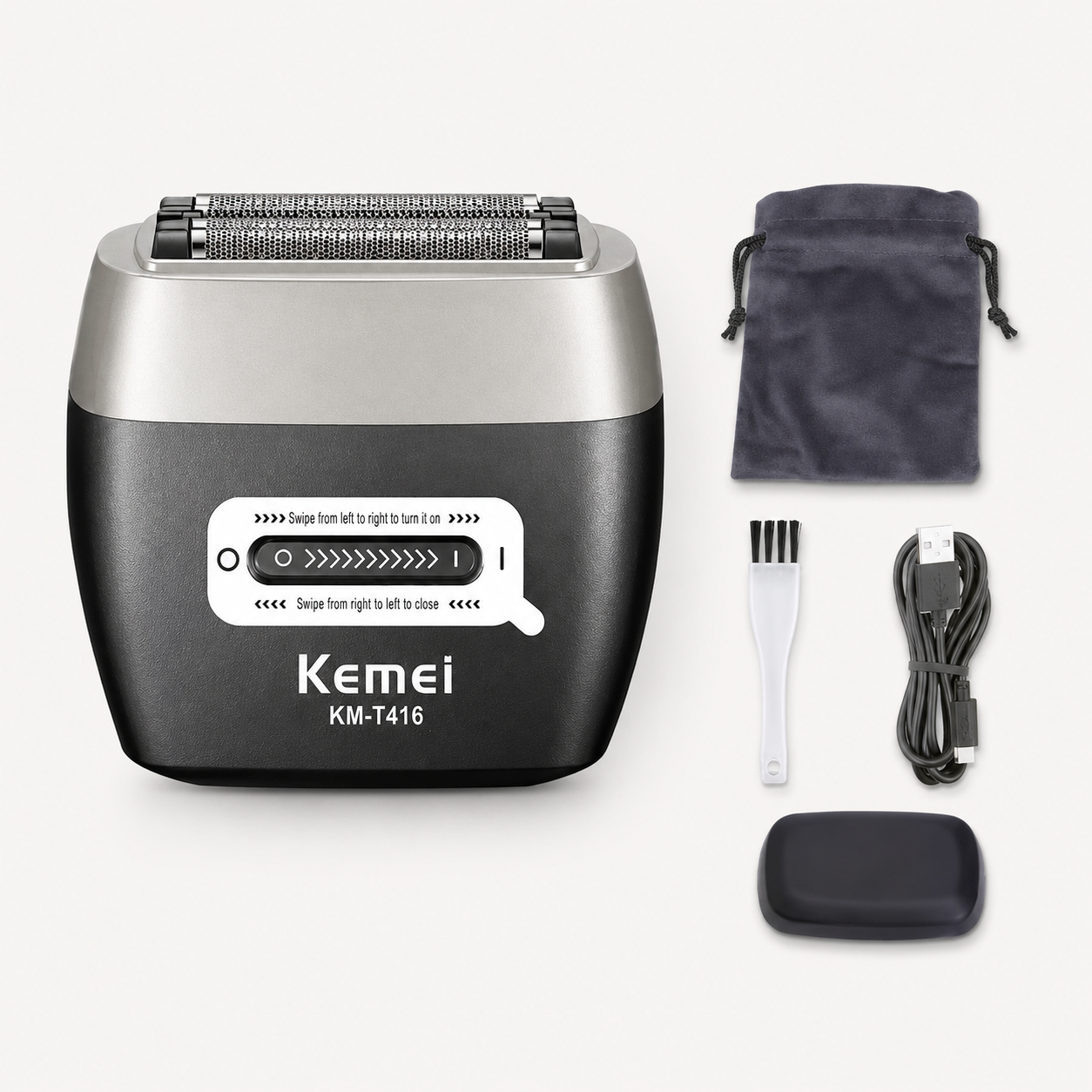 Електробритва Km-t416 13000 об/хв / Акумуляторний шейвер KEMEI 1600 мАг