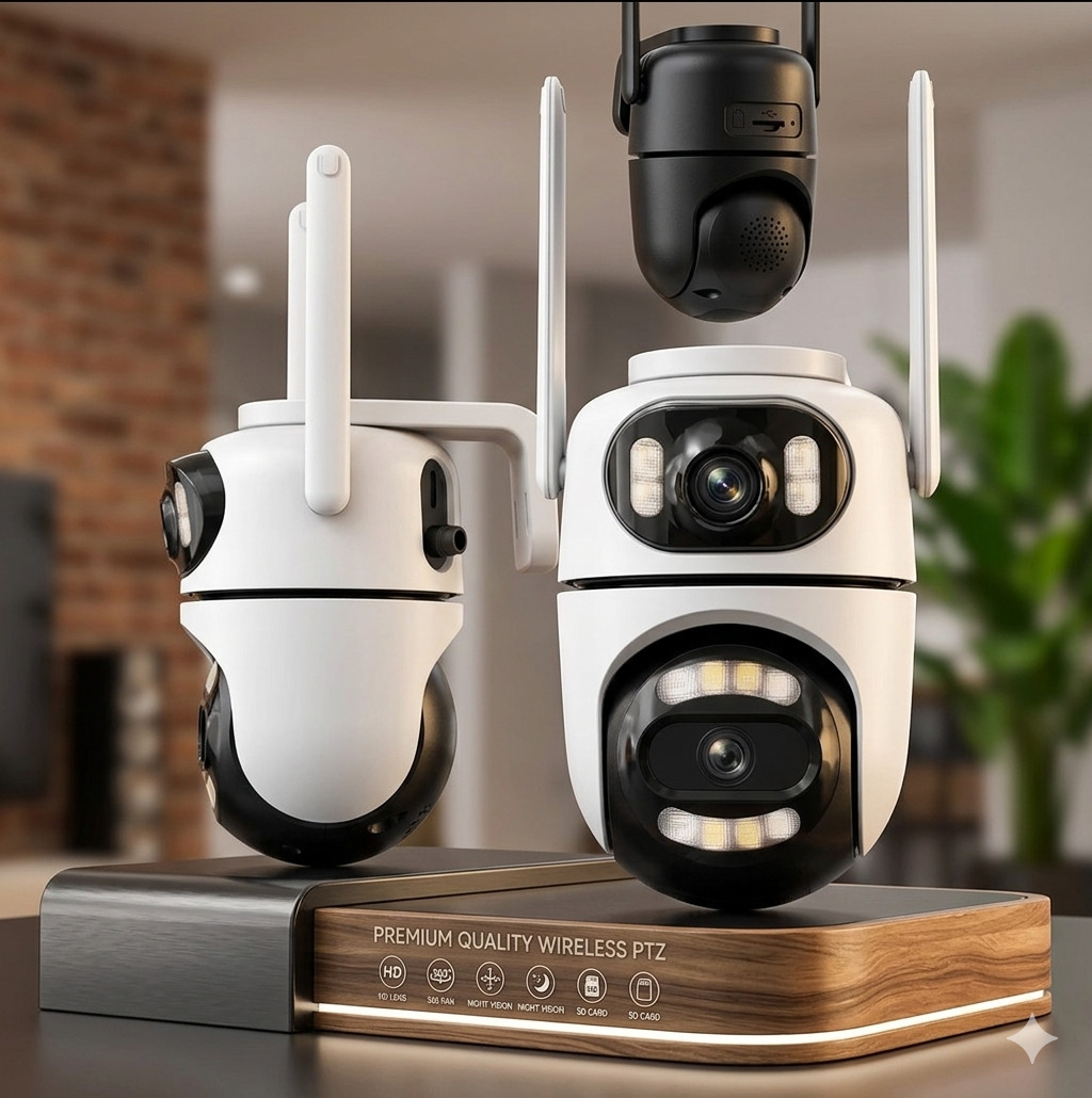 Вулична поворотна камера відеоспостереження WiFi Dual lens Q2 на 2 об'єктиви, 8Mp Type-C