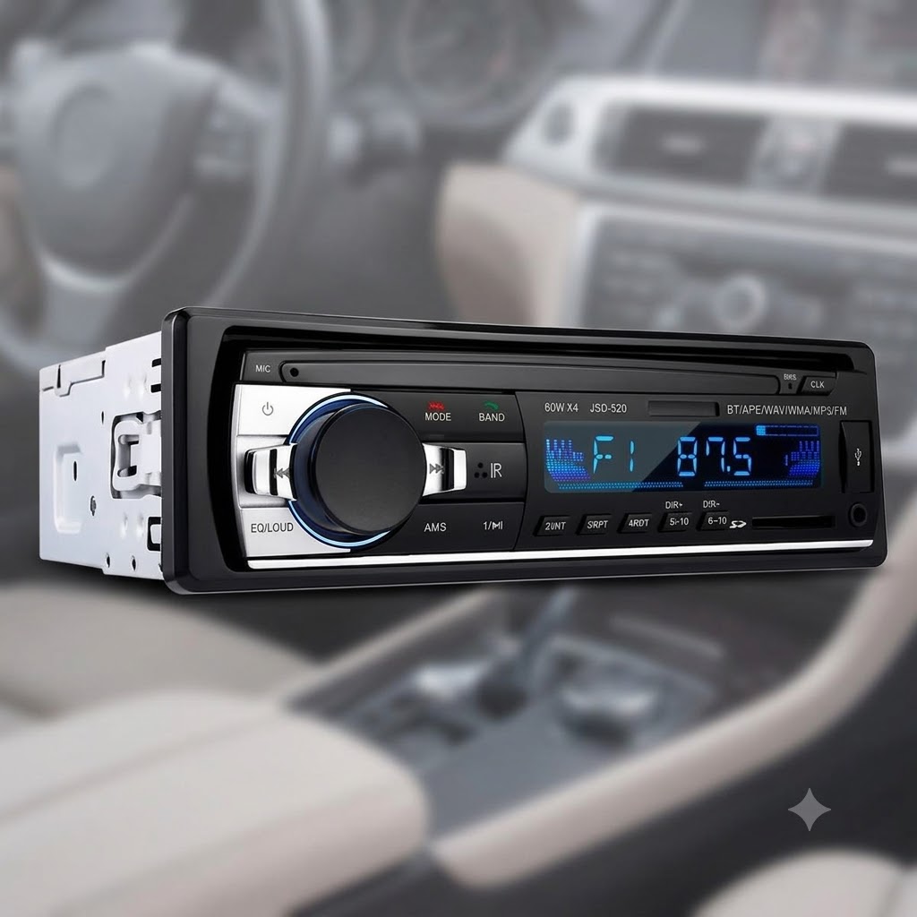 Автомагнітола CAR MP3 SA 520 ISO +ВТ / Bluetooth Магнітола з підсвічуванням в авто / Потужна Автомобільна Аудіосистема