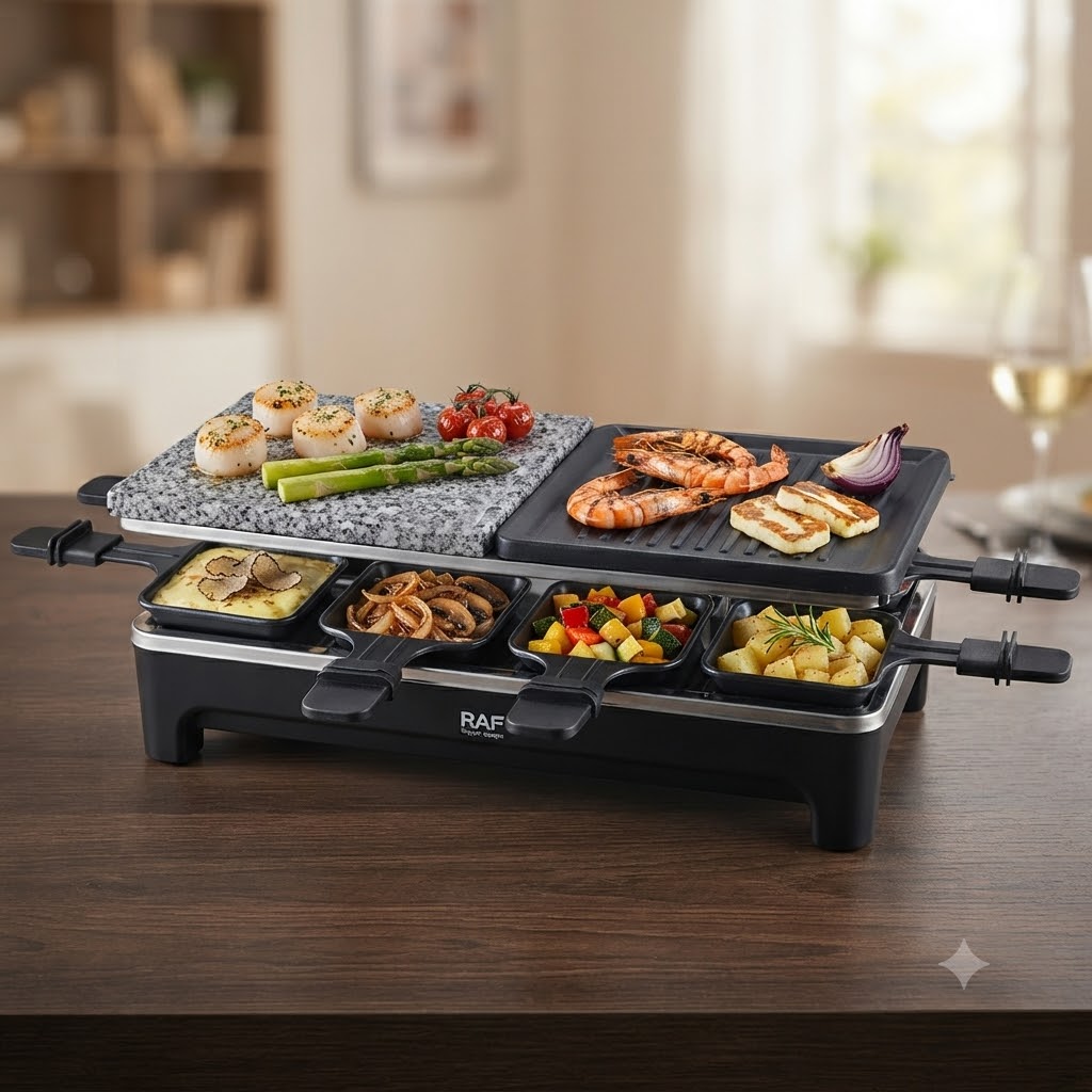 Приготування на грилі Cheese Grill Machine R.5425 RAF / Електрогриль відкритий з антипригарним покриттям Електричний гриль 1500 Вт