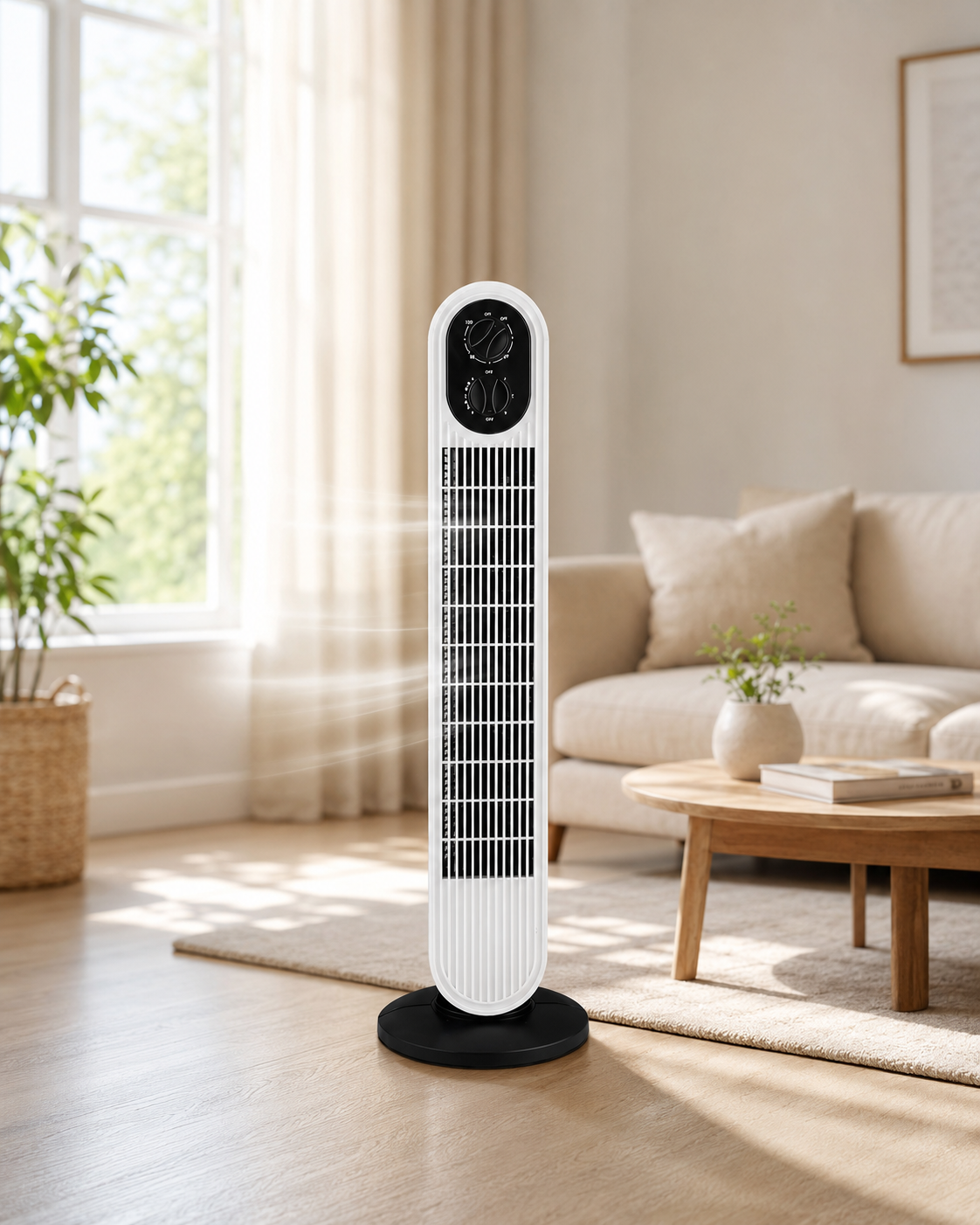 Вентилятор підлоговий колонний Tower Cooling Fan 500Вт BITEK BT-2901 / Кондиціонер для дому та офісу / Підлоговий вентилятор
