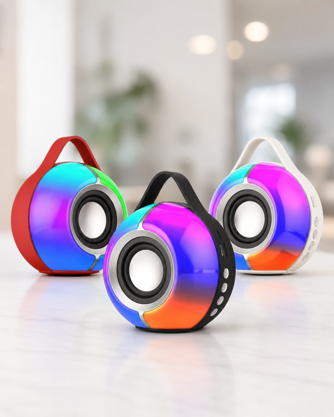 Колонка Bluetooth SY-333 / Акумуляторна колонка з LED підсвічуванням / Акустична колонка переносна