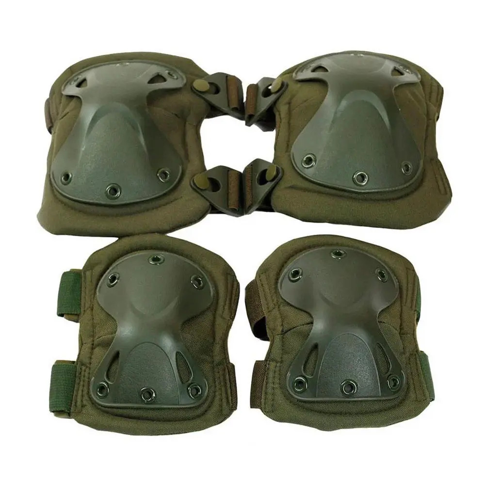 Набір наколінників та налокітників, захист для колін та ліктів Зелений