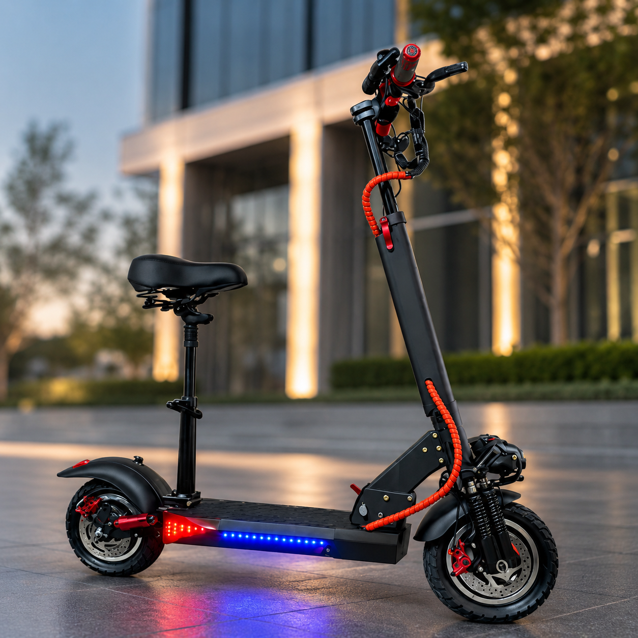 Електросамокат Kugoo M4 Pro з сидінням / Електросамокат з LED-підсвічуванням 48V 21Ah 1500 Вт до 150кг