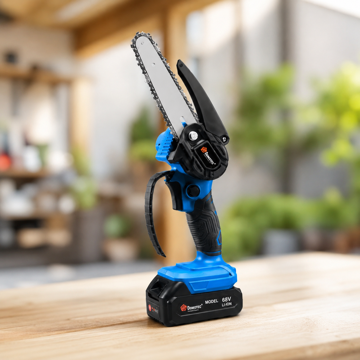 Акумуляторна ланцюгова пилка CHAIN SAW 6 дюймів DOMOTEC 68V 8Ah / Міні-пилка для обрізання дерев