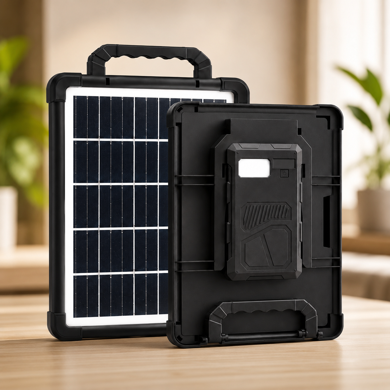 Портативна сонячна зарядна станція CoLamp CL-618PB-15W, 10800 mAh із LED-лампами / Автономне джерело живлення із сонячною панеллю