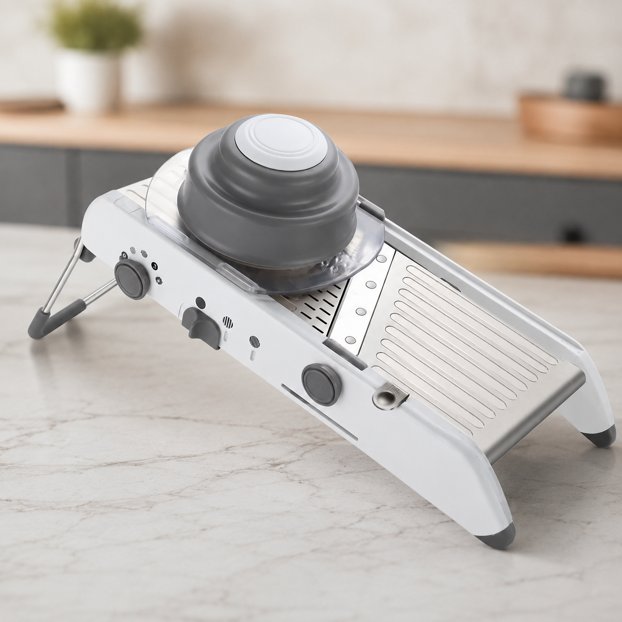 Регульована тертка-шатківниця для овочів / Овочерізка Smart Multifunctional Mandoline Slicer / Механічний подрібнювач універсальний кухонний