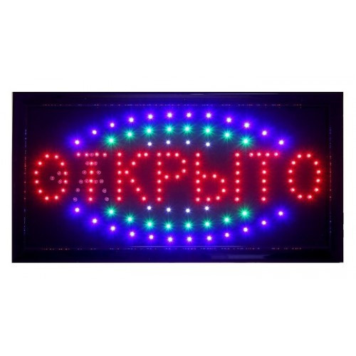LED Светодиодная вывеска табло открыто 55X33 PR4
