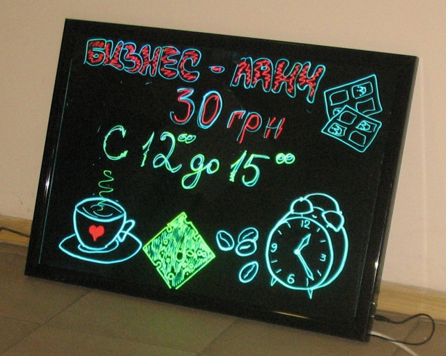 Неоновая панель LED WRITING BOARD 60*80 PR5