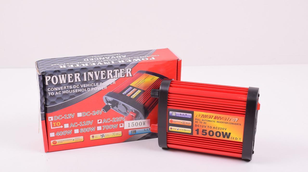 Преобразователь POWER INVERTER 1500 W + UPS 12 V/220 преобразователь электричества, инвертор напряжения